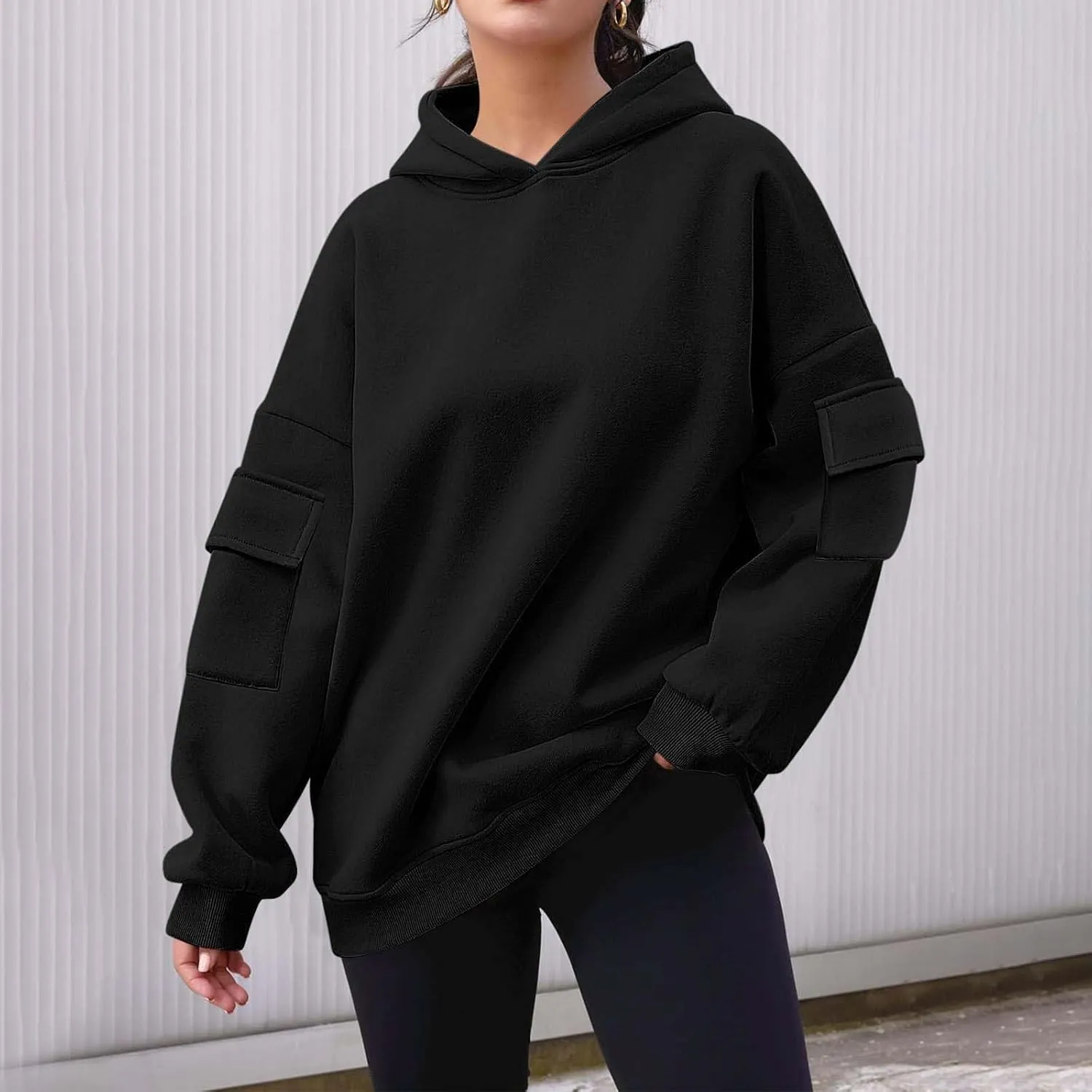Lastesso Oversized Sweatshirt for Women Relaxed Fit Pullover Hoodies Cozy Long Sleeve Fall Basic Fall Outfits Loose Hoodie
