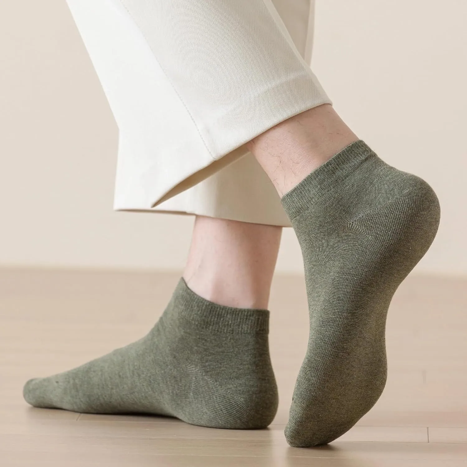 Losa Kute 6 Pairs Mens Ankle Socks Cotton Low Cut Socks for men 9-11 10-13