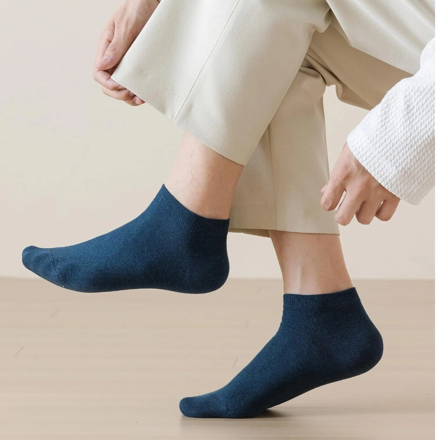 Losa Kute 6 Pairs Mens Ankle Socks Cotton Low Cut Socks for men 9-11 10-13
