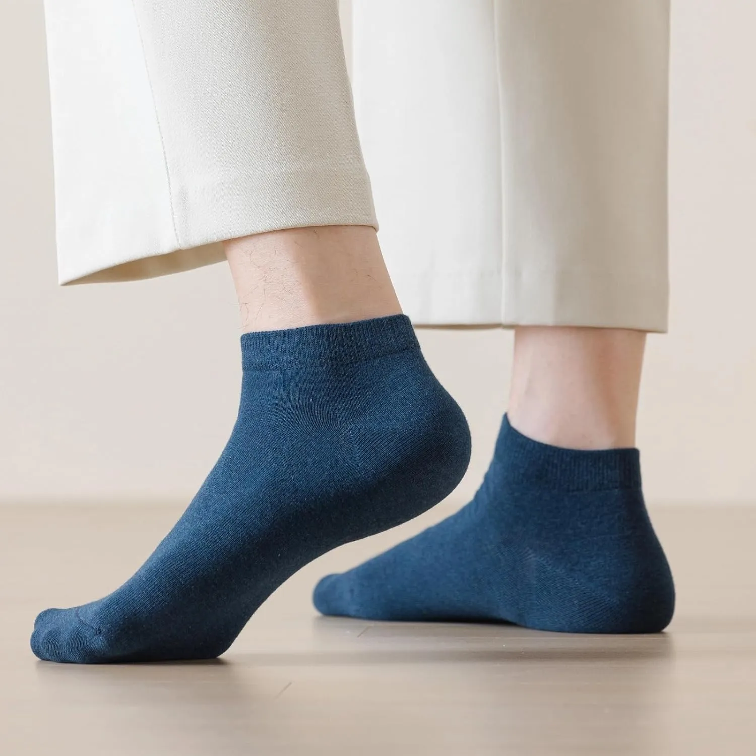Losa Kute 6 Pairs Mens Ankle Socks Cotton Low Cut Socks for men 9-11 10-13