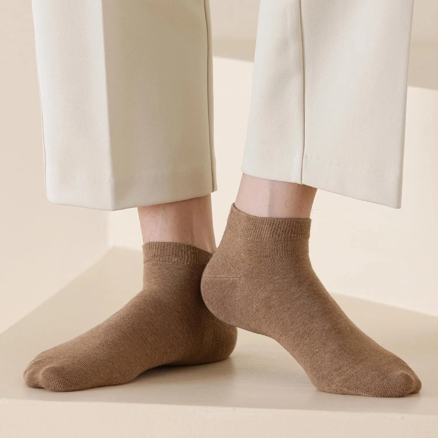Losa Kute 6 Pairs Mens Ankle Socks Cotton Low Cut Socks for men 9-11 10-13
