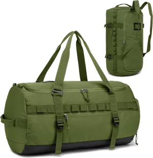 Lyweem 60L Duffle Bag for Men Travel Duffel Bag Large Size for Women Weekender Overnight with Shoes Compartment Multifunctional Gym Bags, Green
