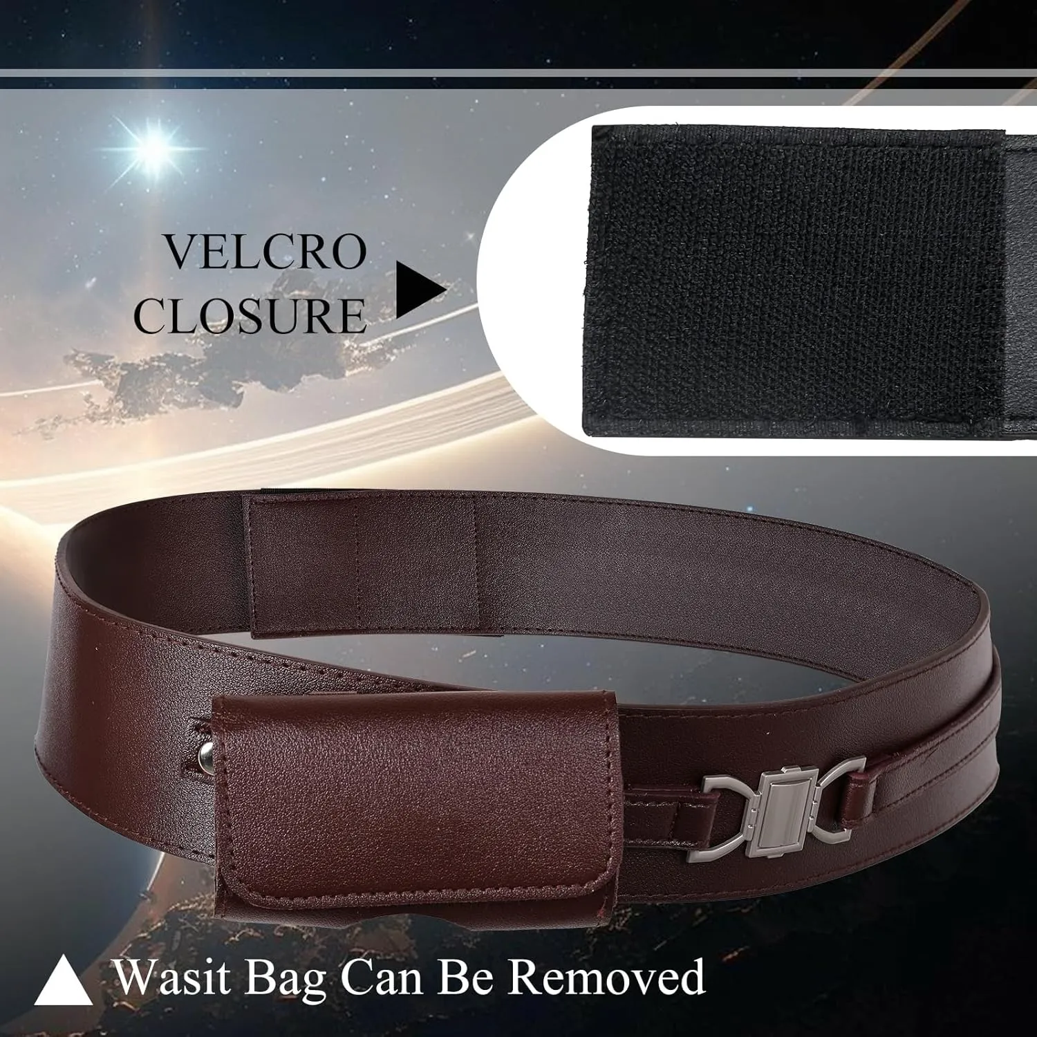Medieval Knight Leather Belt Costume Adult Renaissance Cosplay Belt with Waist Bag Accessories for Men
