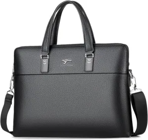 Men's bags, handbags, horizontal business briefcases, shoulder bags(Black)