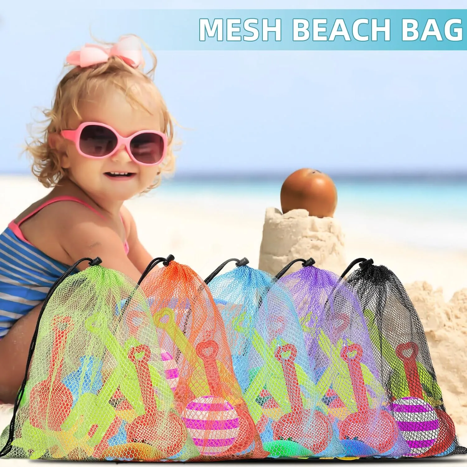 Mesh Drawstring Bag Durable Delicate Mesh Laundry Bag Multicolor Nylon Mesh Bag Small Mesh Gym Bag Travel Mesh Beach Bag Locking Closure Drawstring Bag For College, Gym, Yoga, Sport, 10pcs