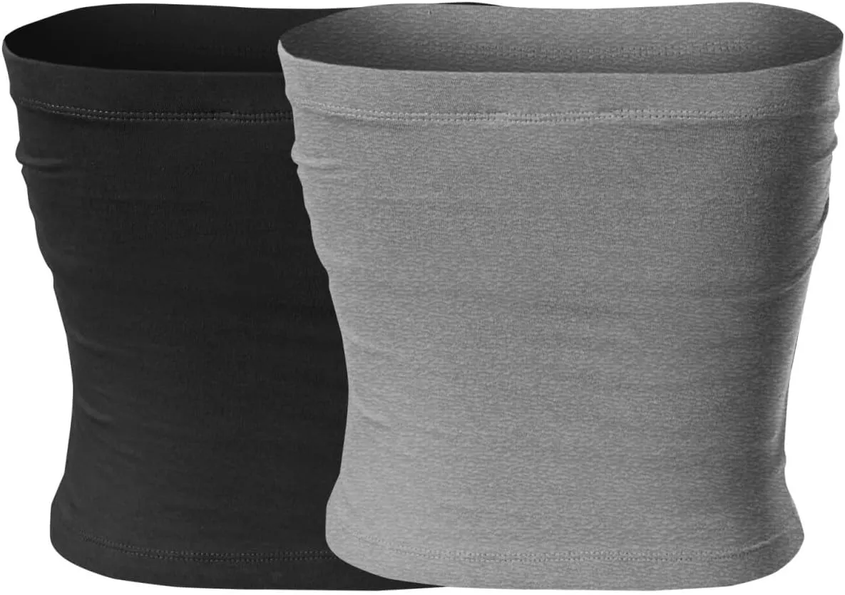MixMatchy Women's Basic Tube Tops Built in Shelf Bra Strapless Crop Tops Bandeau Sexy Summer Outfits