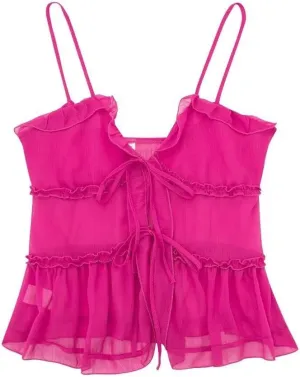 MOLERFO Womens Camisole Tops Tees Tank Elegant Ladies Cami Tops Y2k Halter Neck Sexy Crop Top Vest (Pink,Large)