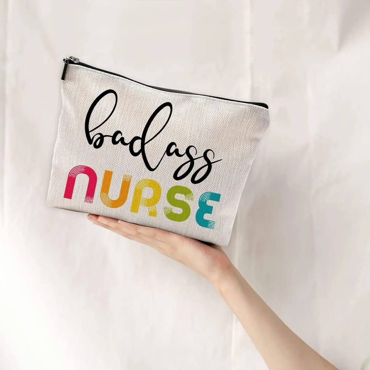 Nurse Makeup Bag Travel Cosmetic Bags for Women Girls,Funny Nursing Cosmetic Bags with Zipper Pouch Travel Toiletry Case,Nurse Appreciation Graduation Healthcare Gifts,Gifts for Women Nursing Student