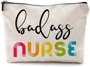 Nurse Makeup Bag Travel Cosmetic Bags for Women Girls,Funny Nursing Cosmetic Bags with Zipper Pouch Travel Toiletry Case,Nurse Appreciation Graduation Healthcare Gifts,Gifts for Women Nursing Student