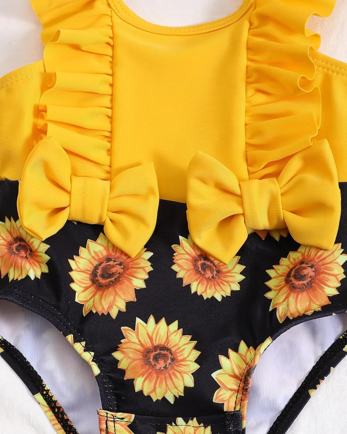 NZRVAWS Newborn Baby Girl Swimsuit One Piece Toddler Girl Bathing Suit with Hat Ruffled Bikini Infant Girls Swimwear