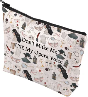Opera Lover Gift Makeup Bag Inspired By Phantom O T O Gift Zipper Pouch Makeup Bag (Opera Voice)