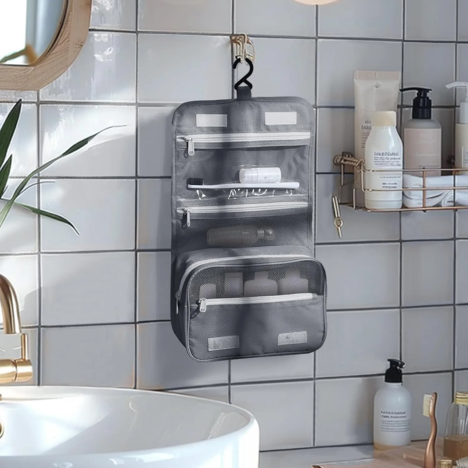 Packing Cubes for Travel 9 Set, Luggage Organizer Bags Organizer for Luggage, Travel Packing Organizers for Clothes Shoes Toiletries Data Cable.(Grey)