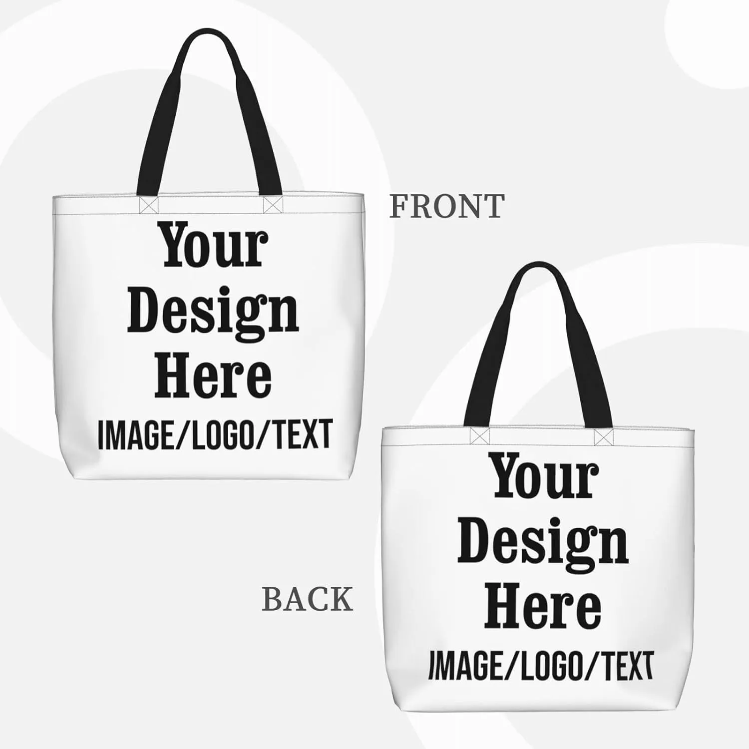 Personalized Tote Bag Custom Tote Bags with Logo Design Your Own Image Custom Bag