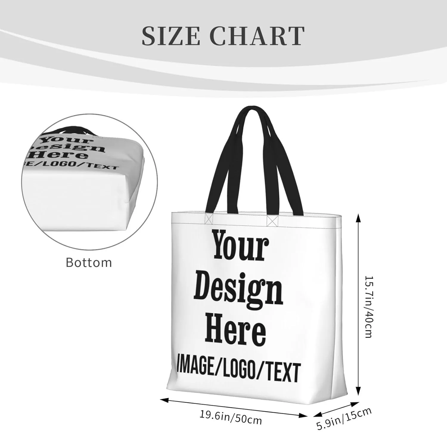 Personalized Tote Bag Custom Tote Bags with Logo Design Your Own Image Custom Bag