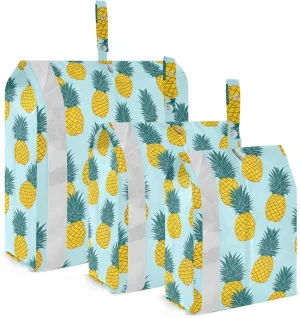 Pineapples Fruit Packing Cubes for Travel 3 Set Compression Packing Cubes Luggage Accessories for Suitcase