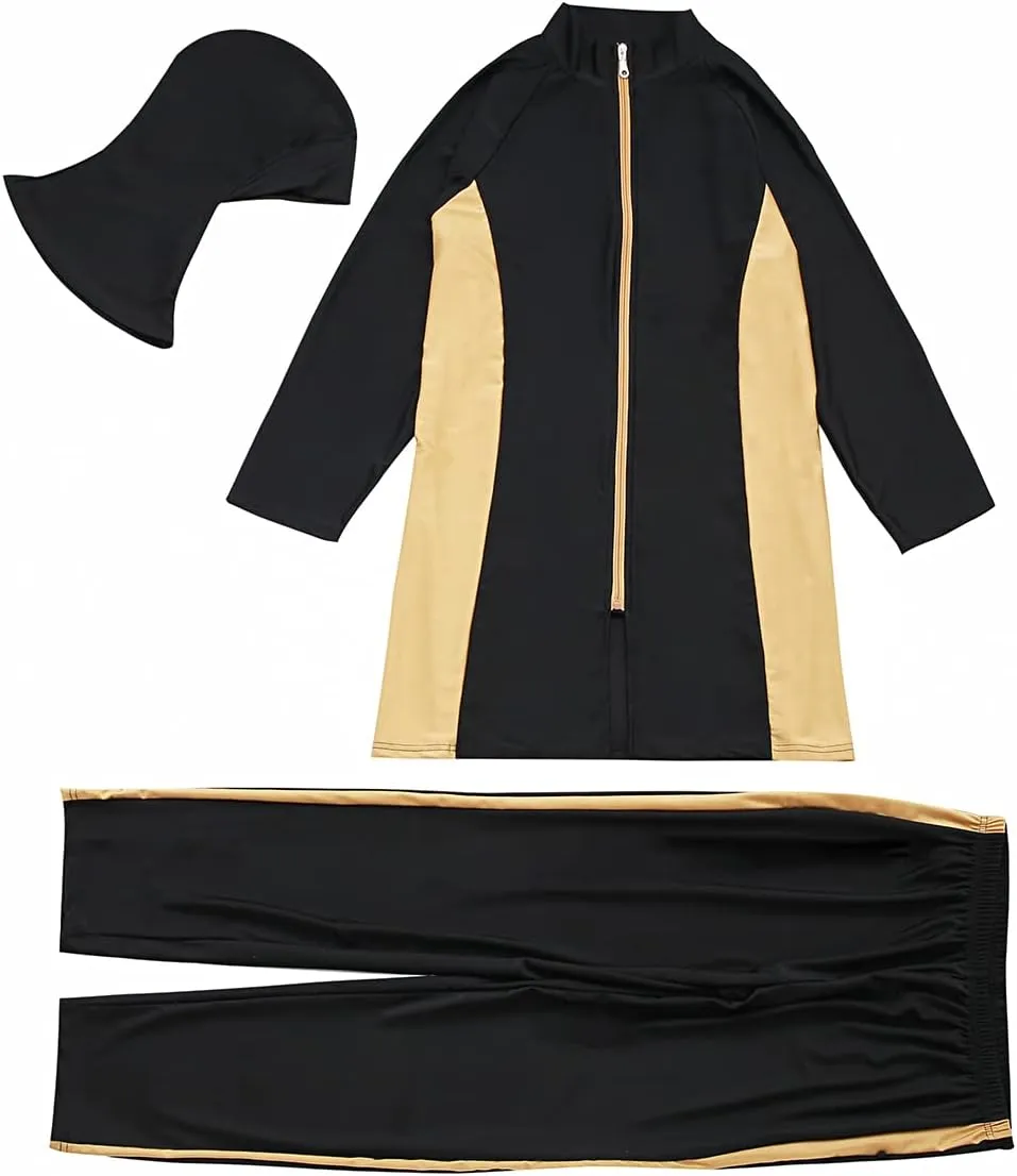 Plus Size Muslim Swimsuits for Women Burkini Modest Swimwear Full Cover Top Pants Hijab Islamic Bathing Suit