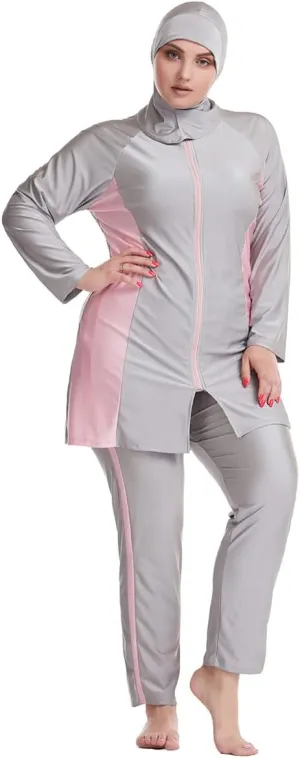 Plus Size Muslim Swimsuits for Women Burkini Modest Swimwear Full Cover Top Pants Hijab Islamic Bathing Suit