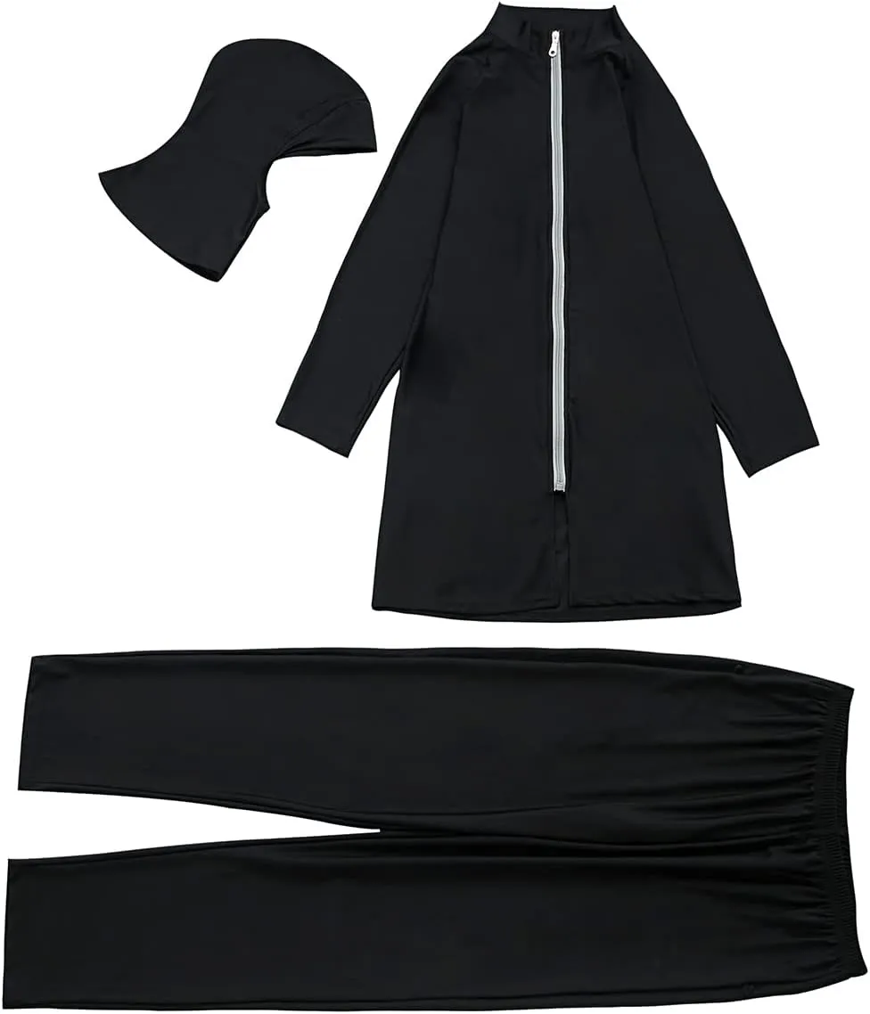 Plus Size Muslim Swimsuits for Women Burkini Modest Swimwear Full Cover Top Pants Hijab Islamic Bathing Suit
