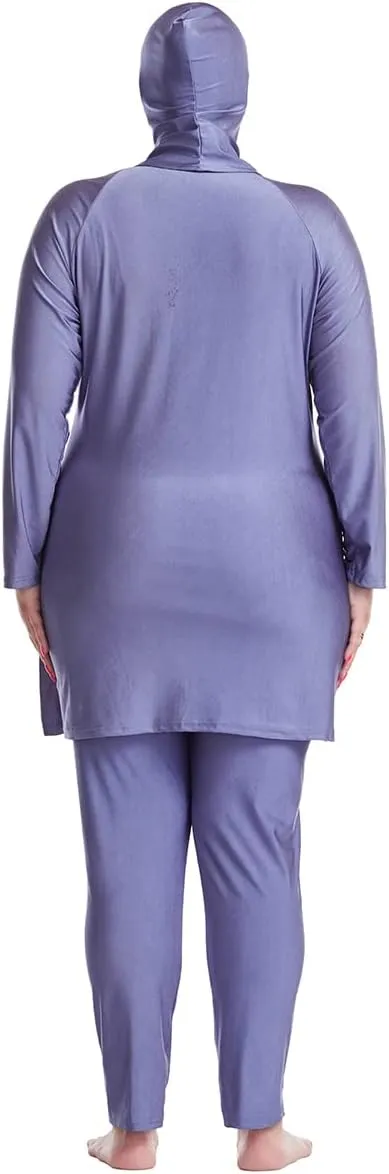 Plus Size Muslim Swimsuits for Women Burkini Modest Swimwear Full Cover Top Pants Hijab Islamic Bathing Suit
