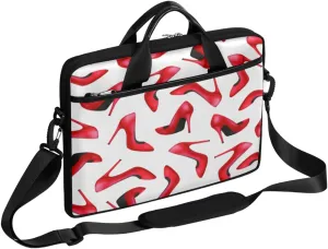 Red Shoes Pattern Laptop Bag Case Sleeve Slim Computer Carry Case Laptop Shoulder Messenger Bag Waterproof Laptop Briefcase for Men and Women