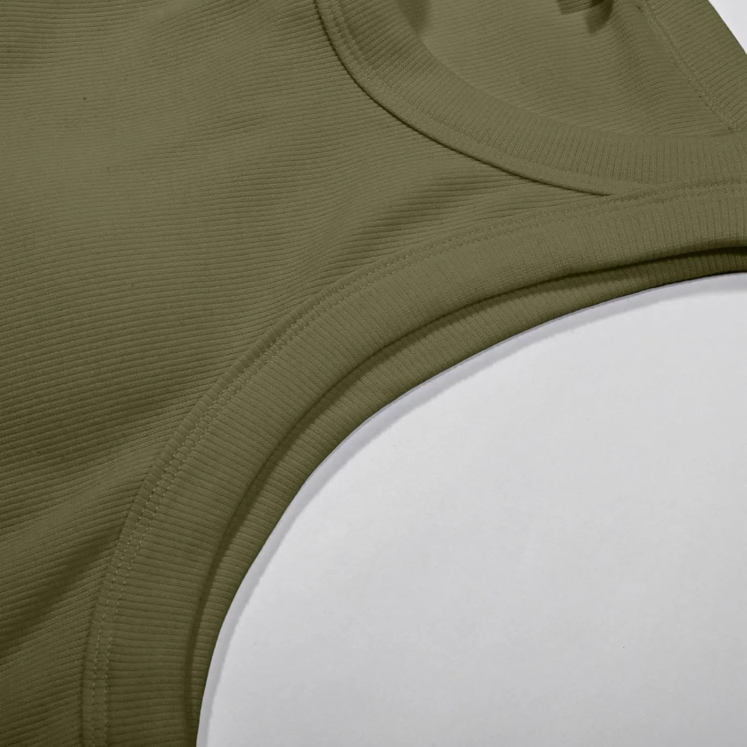 Ribbed Tank Tops for Women with Built in Bra Casual Crew Neck Sleeveless Shirts Basic Workout Camisole Tees