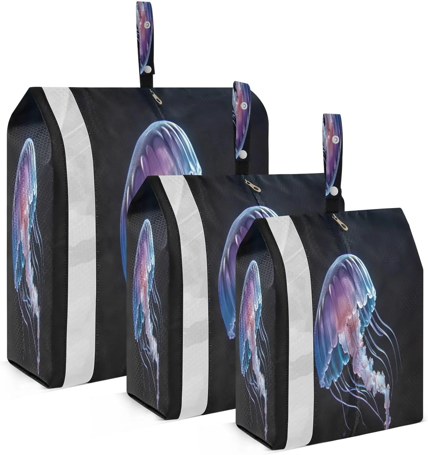 Sea Jellyfish Compression Packing Cubes Luggage Organizer Bags for Travel Suitcase Organizer for Travel Accessories