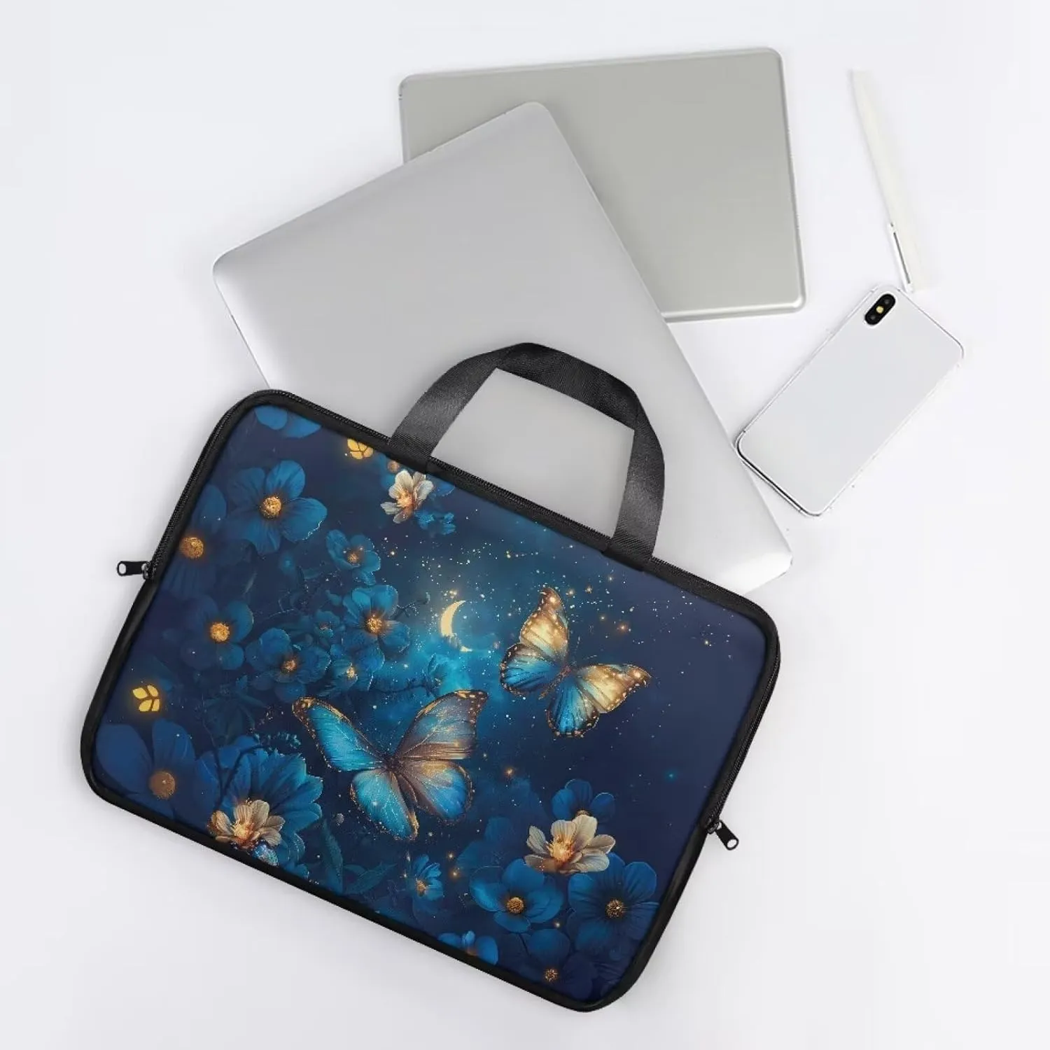 SEANATIVE Waterproof Computer Bag with Zipper Laptop Bag Tablet Shoulder Bag Computer Accessories Briefcase Handbag