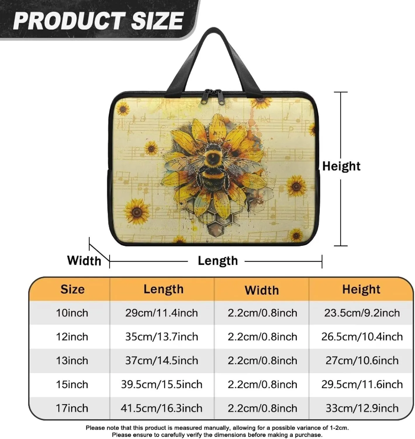 SEANATIVE Waterproof Computer Bag with Zipper Laptop Bag Tablet Shoulder Bag Computer Accessories Briefcase Handbag