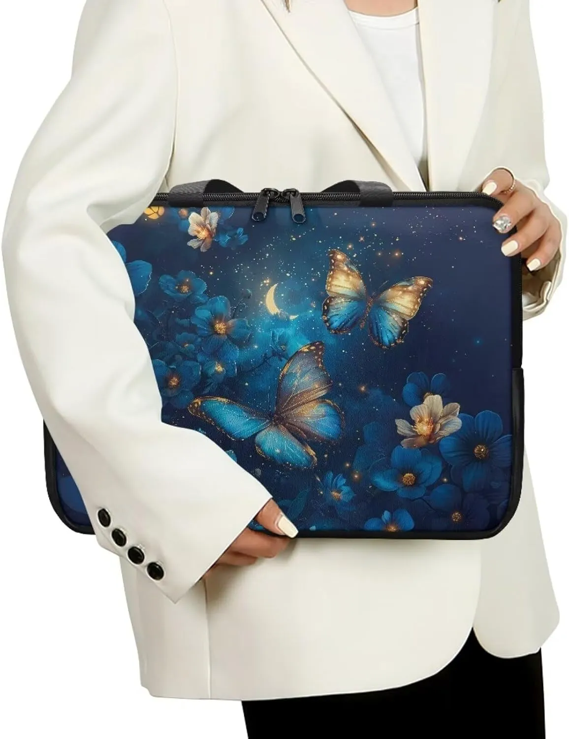 SEANATIVE Waterproof Computer Bag with Zipper Laptop Bag Tablet Shoulder Bag Computer Accessories Briefcase Handbag