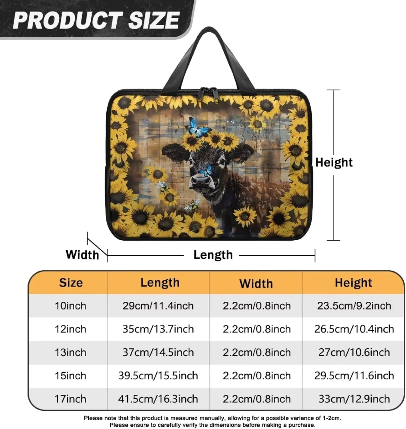 SEANATIVE Waterproof Computer Bag with Zipper Laptop Bag Tablet Shoulder Bag Computer Accessories Briefcase Handbag