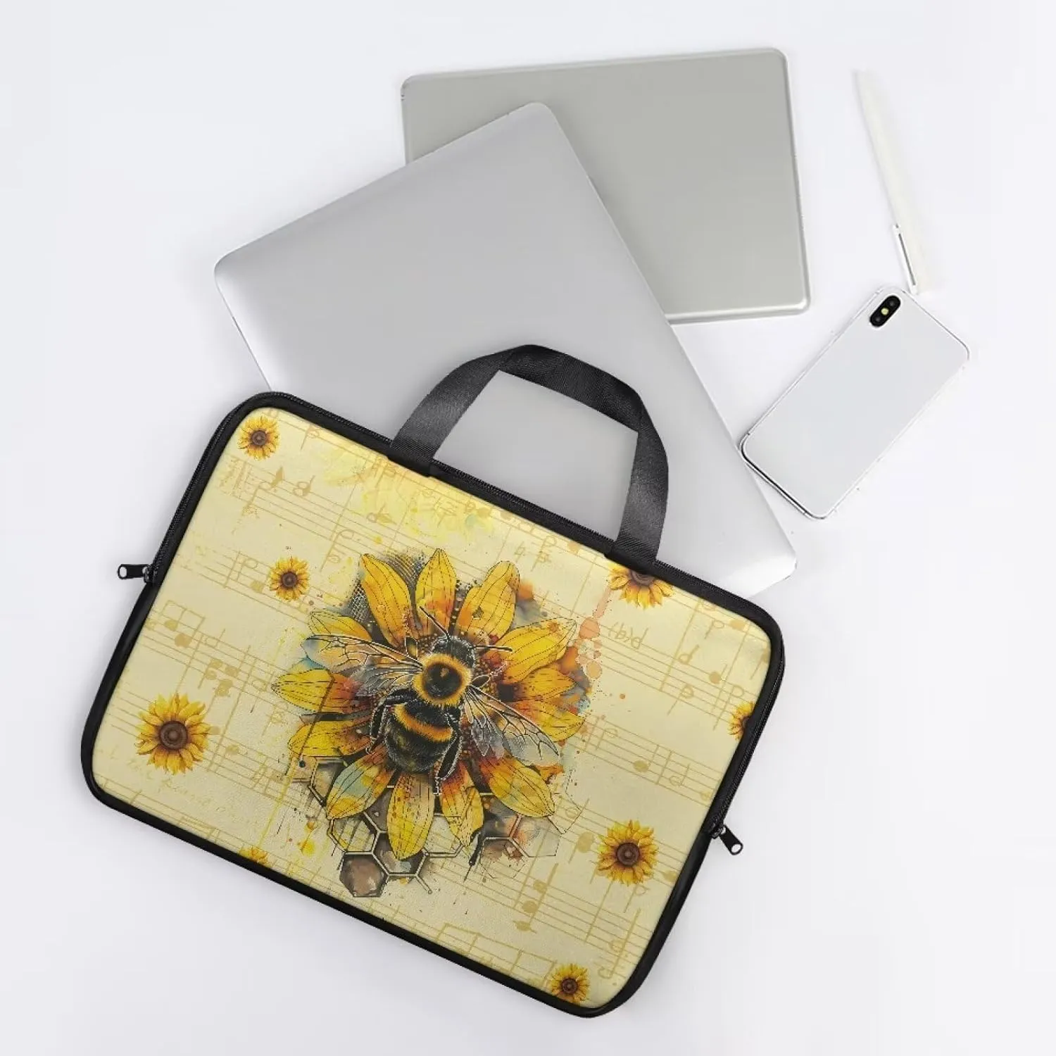 SEANATIVE Waterproof Computer Bag with Zipper Laptop Bag Tablet Shoulder Bag Computer Accessories Briefcase Handbag