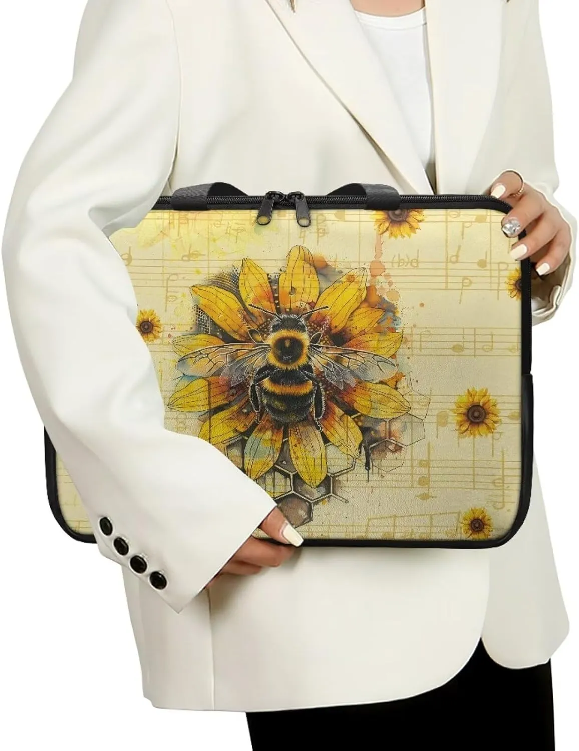 SEANATIVE Waterproof Computer Bag with Zipper Laptop Bag Tablet Shoulder Bag Computer Accessories Briefcase Handbag