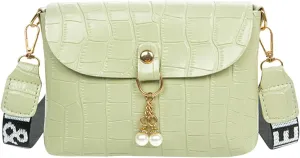 Shopper Handbag Travel Purse Fashion Women Artificial Leather Solid Color Pearl Decoration Hasp Phone Bag
