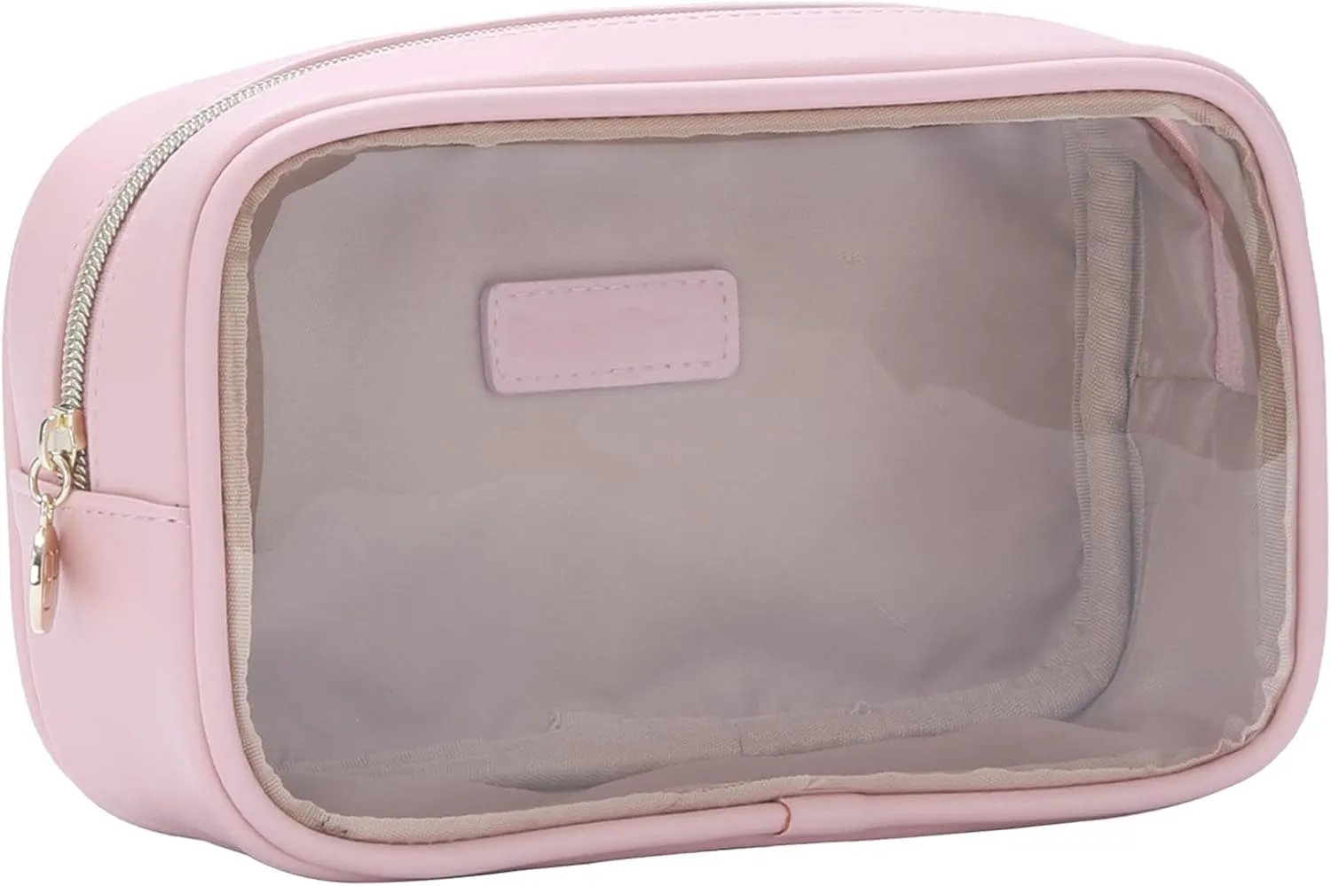 Small Makeup Bag for Purse,Clear Cosmetic Bag for Travel, Organizer Bag for Accessories Pink