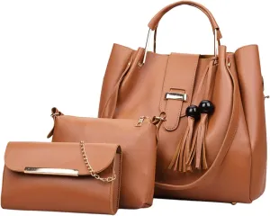 Small Shoulder Bag Fashion Upgrade 3pcs Set Crossbody Bag Handbags Wallet Tote Shoulder Top Handle Satchel