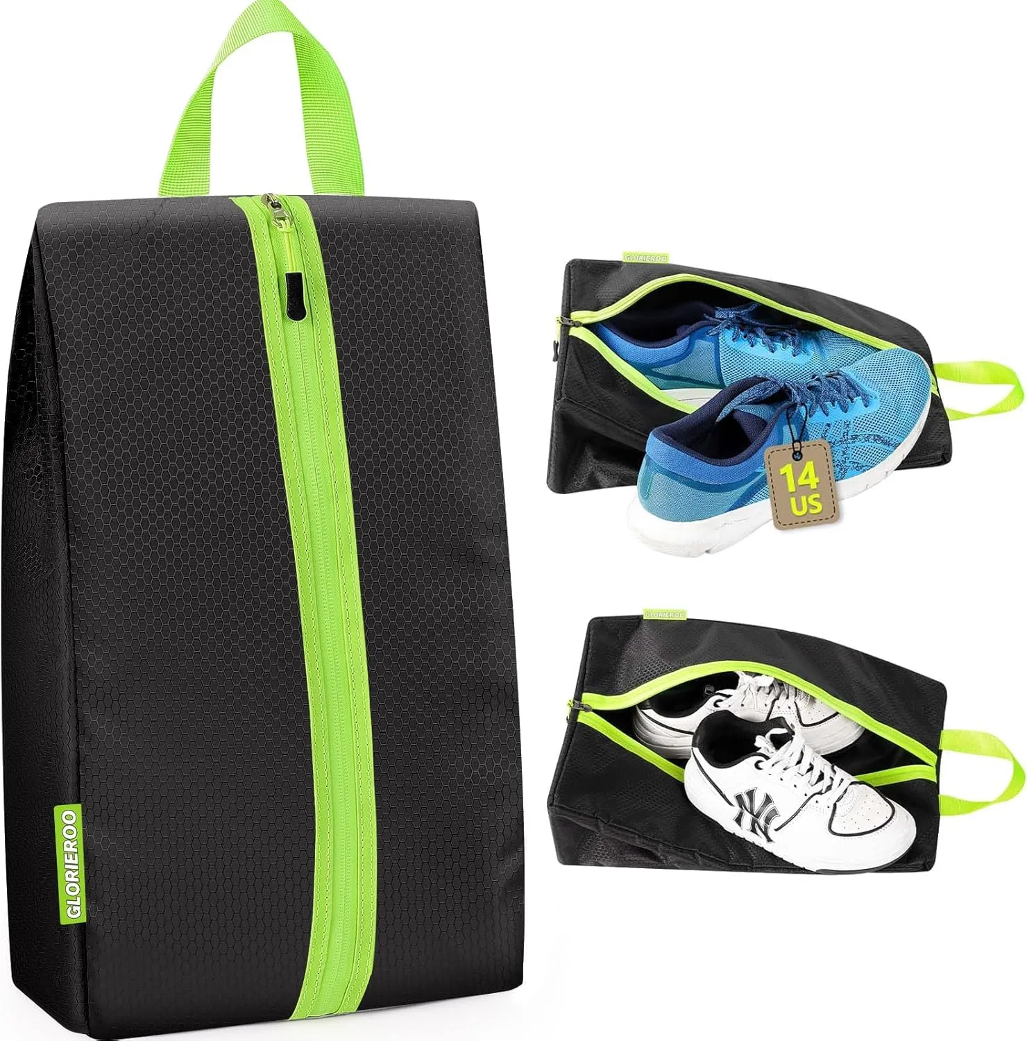 Soccer Cleat Bag - Odor-Absorbing Lightweight Track Shoe Organizer for Travel, Gym & Sports | Smell-Proof Storage with Active Carbon Fabric (Ideal for Spikes, Golf, TennisBowling)