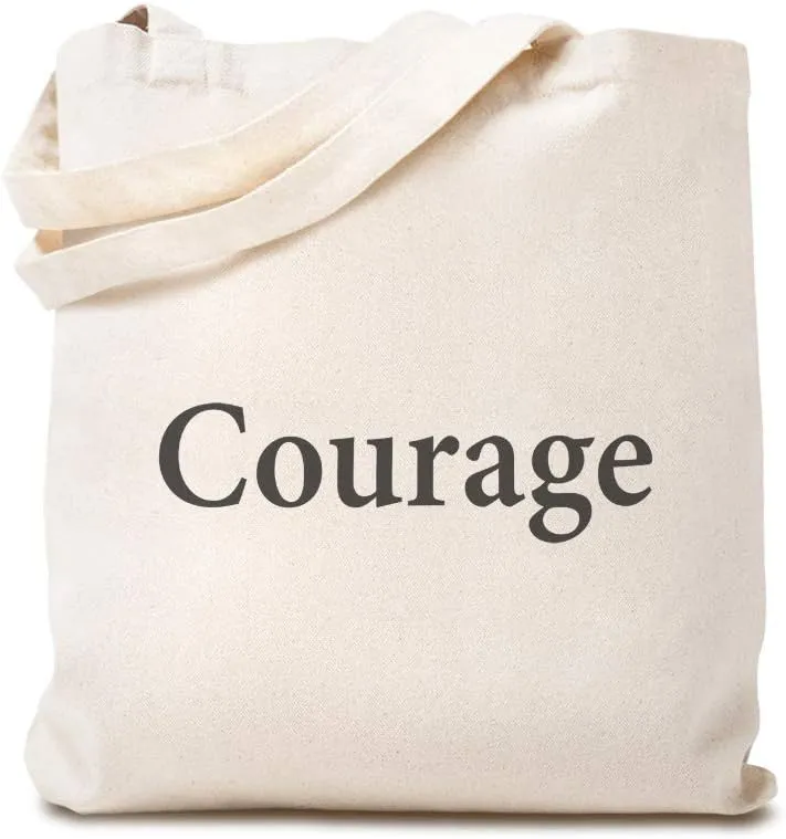 Speedy Pros Canvas Tote Bag for Women Courage Inspiration & Motivation Faith Beach Bags for Women