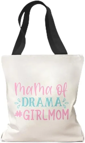 Speedy Pros Canvas Tote Bag for Women Mama of Drama #Girl Mom Mother Beach Bags for Women