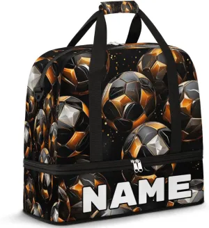 Sport Ball Soccers Custom Foldable Duffle Bag with Shoes Compartment Personalized Large Capacity Waterproof Travel Weekender Bag Overnight Bag for Sports Gym