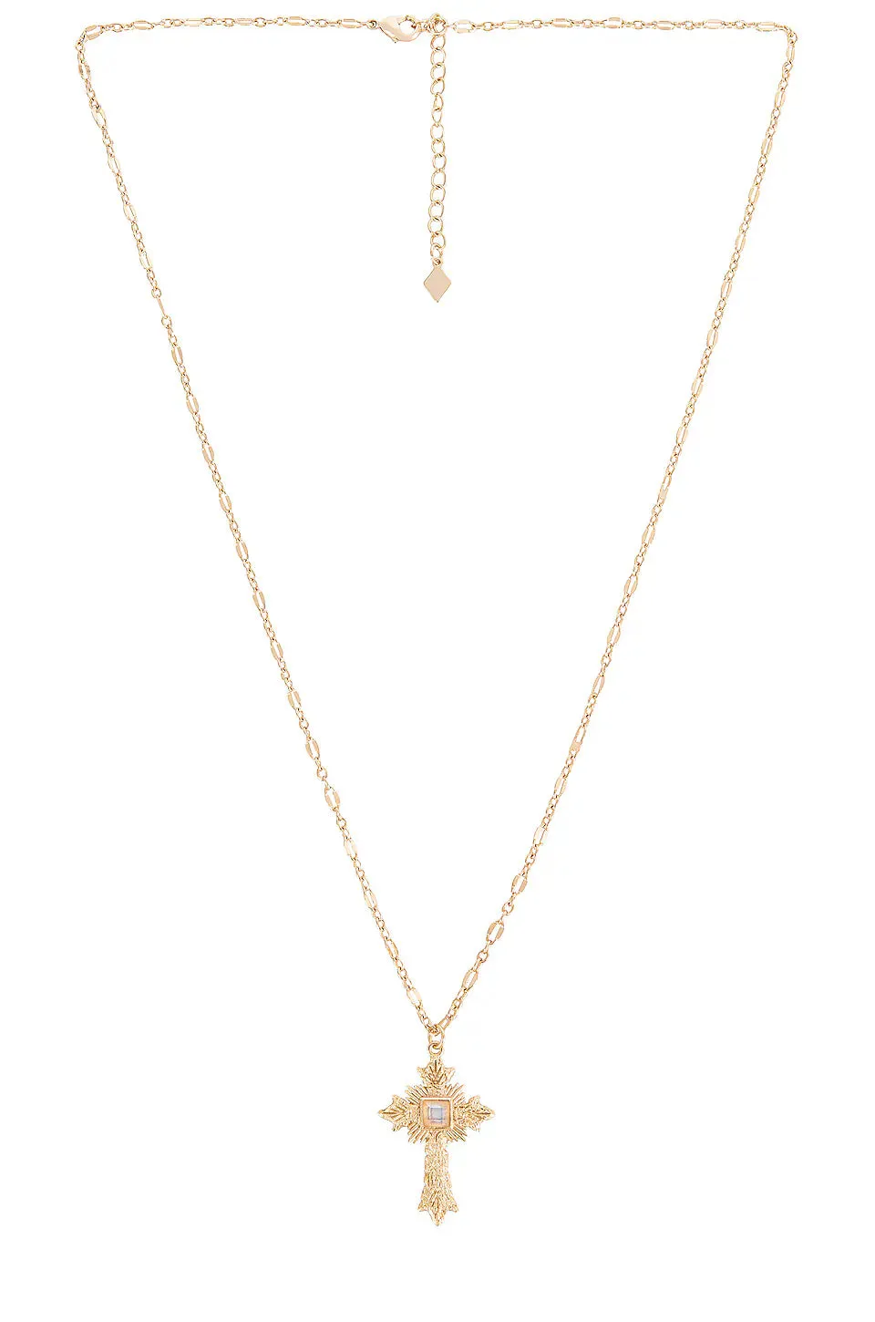 STELLA CROSS PENDANT NECKLACE WITH MOONSTONE - JOY DRAVECKY