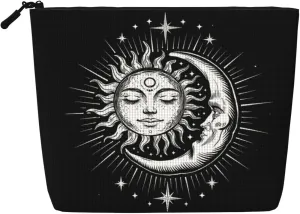Sun and Moon Cosmetic Bag Casual Makeup Bag for Women Christmas Birthday Gifts Toiletry Accessories