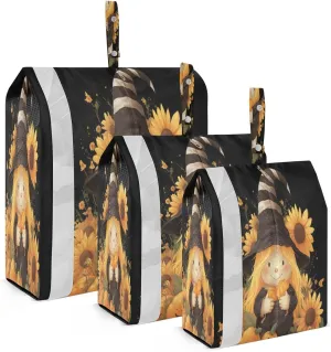 Sunflower Gnome Packing Cubes for Travel 3 Set Compression Packing Cube Luggage Accessories for Suitcases