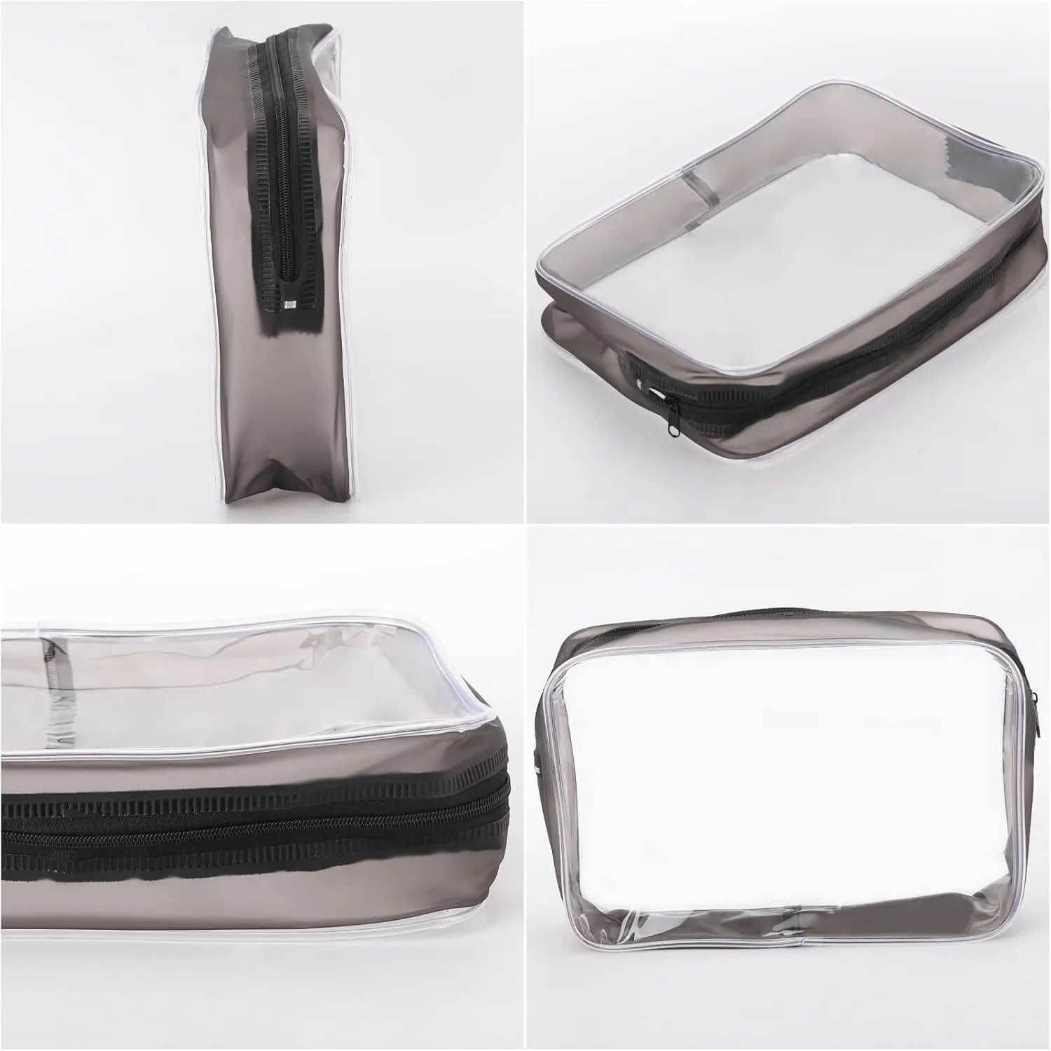 Tbestmax 10 Pack Clear Cosmetic Bags Makeup Bags Portable Waterproof TSA Approved Travel Toiletry Bags Organizer