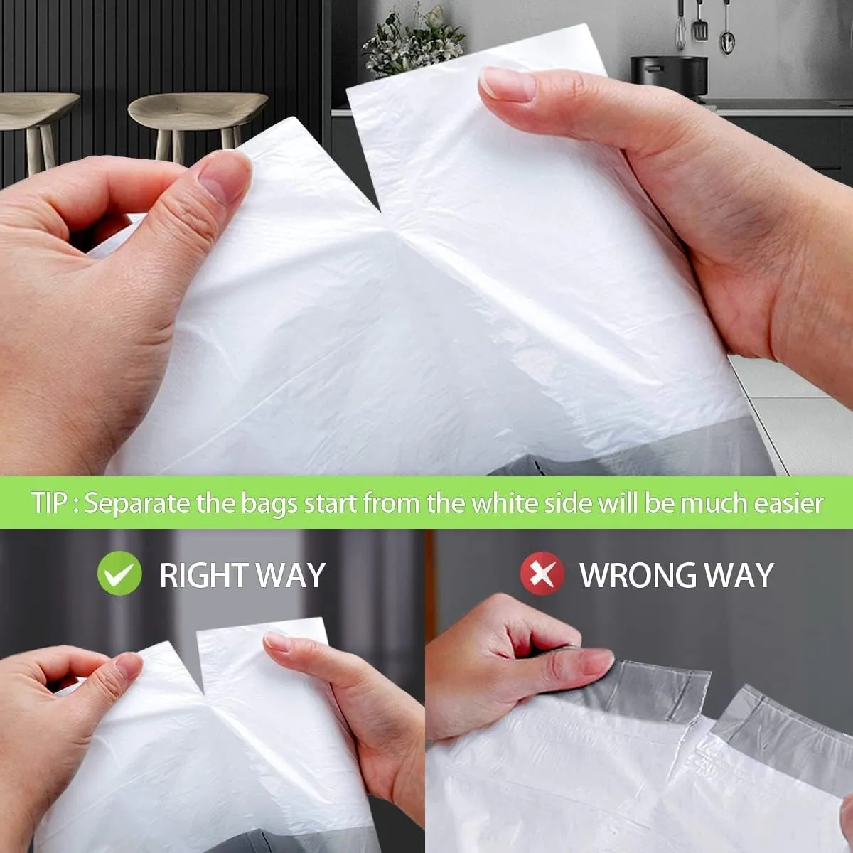 Teivio 10 Gallon Drawstring Trash Bags 80 Counts Medium Kitchen Garbage Bags fit 30-35 Liter Garbage Bin, Large Trash Can Liners for Home, Office, Light Residential Waste Outdoor Lawn Bags, White
