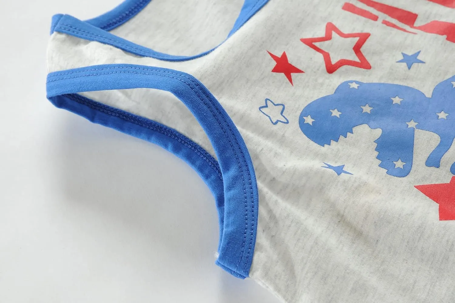 Toddler Boys' Tank Tops American Flag T-Shirt Kids 4th of July Shirts Cotton Patriotic Sleeveless Top Tees 1-7T