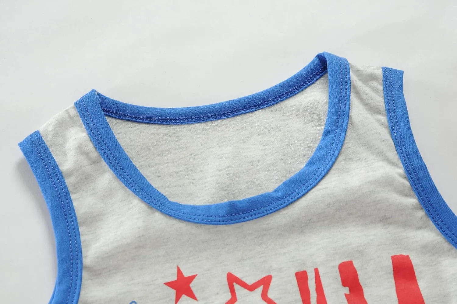 Toddler Boys' Tank Tops American Flag T-Shirt Kids 4th of July Shirts Cotton Patriotic Sleeveless Top Tees 1-7T