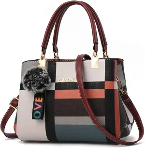 Tote Bag For Women Color Block Crossbody Handbags Ladies Shoulder Bag Messenger Bag Handbag For Shopping Travel Essential i