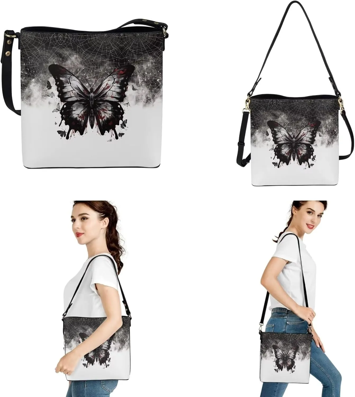 Tote Bags Set 3 Piece Saddle Bags Satchel Bags for Women Wallet Women Wristlet Key Holder