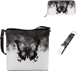 Tote Bags Set 3 Piece Saddle Bags Satchel Bags for Women Wallet Women Wristlet Key Holder