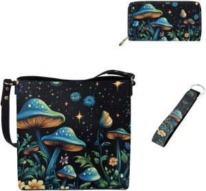 Tote Bags Set 3 Piece Saddle Bags Satchel Bags for Women Wallet Women Wristlet Key Holder